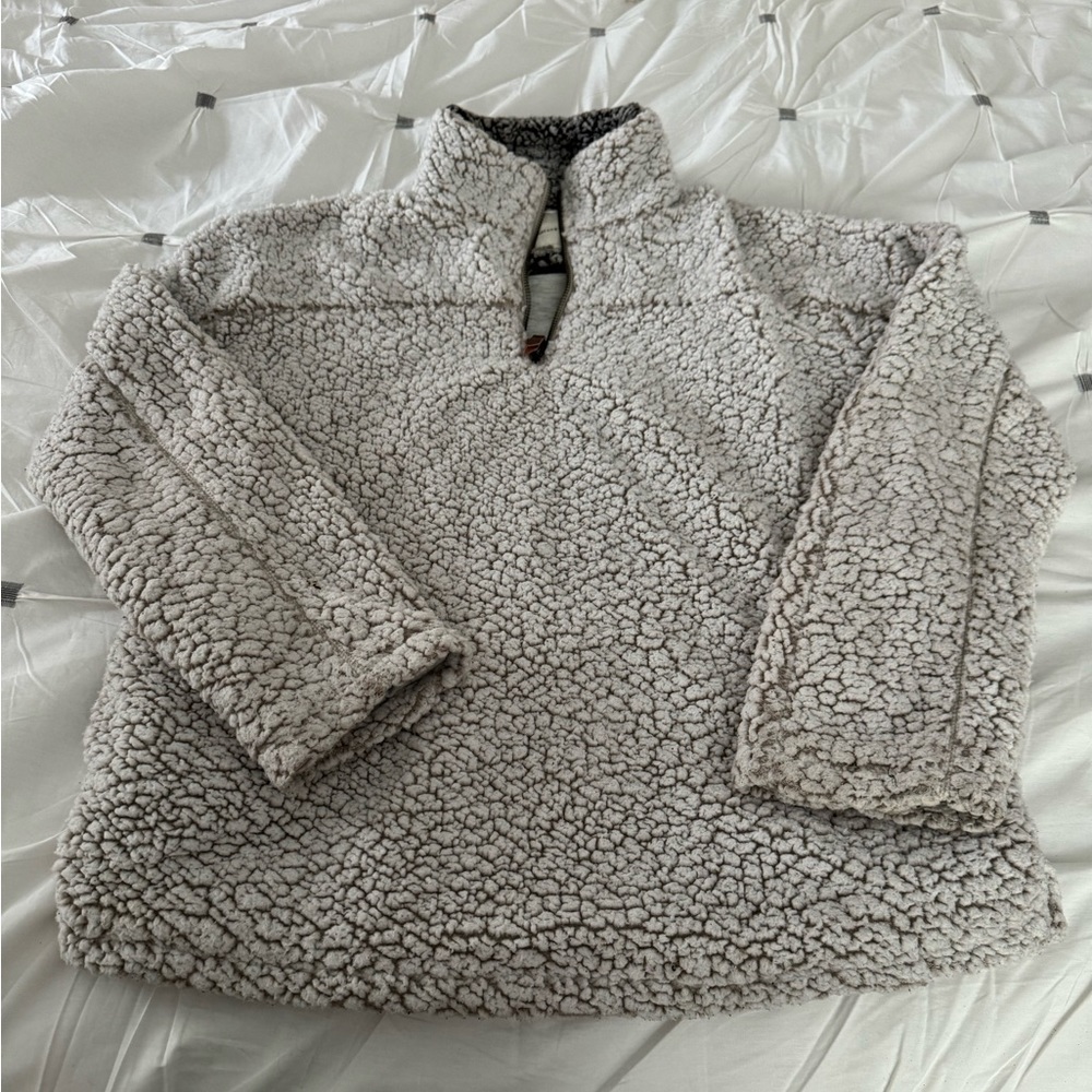 Thread & Supply Sherpa Pullover Quarter Zip Jacket - Size M